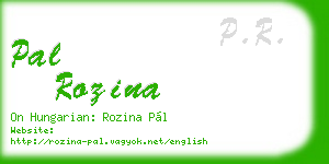 pal rozina business card